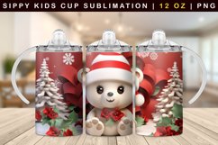 3D Bear Sippy Cup Sublimation Wrap 12 Oz Product Image 1