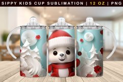 3D Bear Sippy Cup Sublimation Wrap 12 Oz Product Image 1