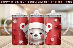 Bear Kids Tumbler Sublimation Wrap 12 Oz Product Image 1
