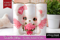 Bear Valentine Tumbler Wrap Cute Valentines Day Tumbler PNG Product Image 1