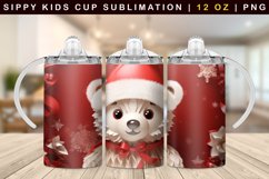Bear Sippy Cup Sublimation Wrap 12 Oz Product Image 1