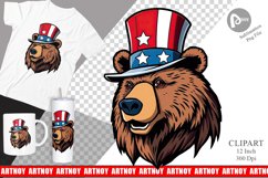 Bear Patriotic Clipart Product Image 1