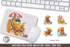 Mouse Pad Summer Bear Product Image 1