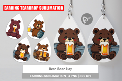 Earring Bear Beer Day Product Image 1