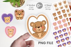 Sticker Heart Bear Product Image 1