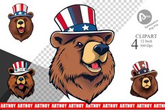 Bear Patriotic Clipart Product Image 1