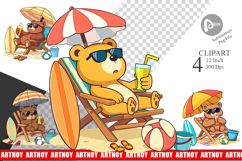 Summer Bear Clipart Product Image 1