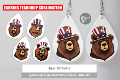Earring Bear Patriotic Product Image 1