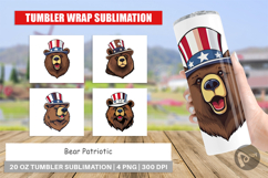 Tumbler Bear Patriotic Product Image 1