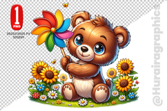 Cute Bear Clipart - PNG File Product Image 1