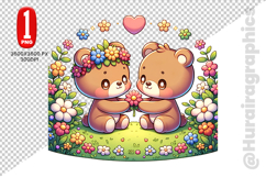 Cute Bear Clipart - PNG File Product Image 1