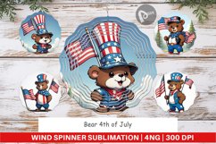 Wind Spinner Bear 4th of July Product Image 1