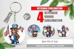 Keychain Bear 4th of July Product Image 1