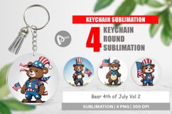 Keychain Bear 4th of July Product Image 1