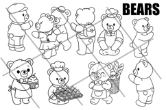 Kawaii Bakery Procreate Brushes | Bear Baking Scenes Product Image 4