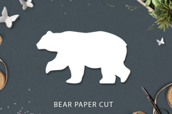 Bear silhouette template / Bear paper cut Product Image 1