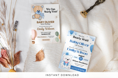 Printable Bear Baby Shower Invitation Card Custom Template Product Image 9