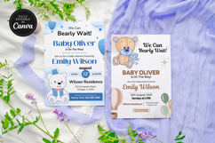 Printable Bear Baby Shower Invitation Card Custom Template Product Image 7