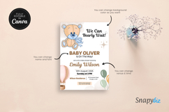 Printable Bear Baby Shower Invitation Card Custom Template Product Image 5