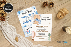 Printable Bear Baby Shower Invitation Card Custom Template Product Image 4