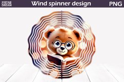 Bear Book Wind Spinner | Book Lover Wind Spinner Product Image 1