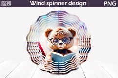Bear Book Wind Spinner | Book Lover Wind Spinner Product Image 1
