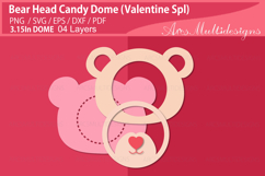 Cute Valentines Bear head candy dome Product Image 3