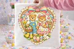Retro Vintage Easter PNG, Happy Easter PNG, Easter Bear PNG Product Image 2