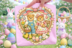 Retro Vintage Easter PNG, Happy Easter PNG, Easter Bear PNG Product Image 3