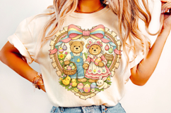 Retro Vintage Easter PNG, Happy Easter PNG, Easter Bear PNG Product Image 4