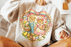 Retro Vintage Easter PNG, Happy Easter PNG, Easter Bear PNG Product Image 5