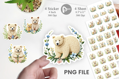 Bear Embroidery Sticker Product Image 1