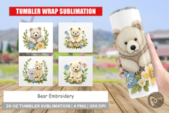 Tumbler Bear Embroidery Product Image 1