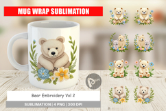 Mug Wrap Bear Embroidery Product Image 1