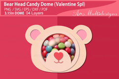 Cute Valentines Bear head candy dome Product Image 2