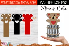 Bear Money Cake SVG| Valentines Day SVG |Money Cake Holder Product Image 2