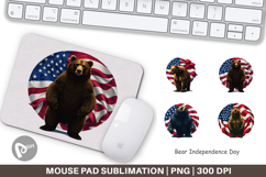 Mouse Pad Bear 4th of July Product Image 1
