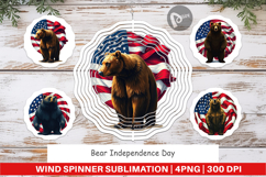 Wind Spinner Bear 4th of July Product Image 1