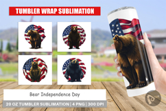 Tumbler Bear 4th of July Product Image 1