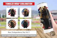 Tumbler Bear 4th of July Product Image 1