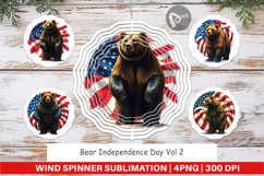 Wind Spinner Bear 4th of July Product Image 1