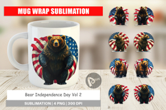 Mug Wrap Bear 4th of July Product Image 1
