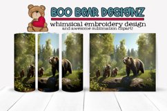 Bears in the wilderness Sublimation tumbler design. Product Image 1