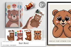 Digital Paper Bear Mood Product Image 1