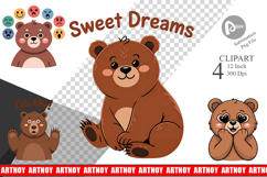 Bear Mood Clipart Product Image 1