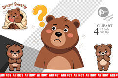 Bear Mood Clipart Product Image 1