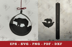 Bear Papercut Ornament SVG Product Image 1