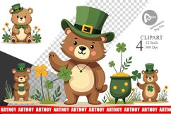 Bear St. Patrick Clipart Product Image 1