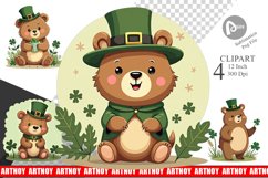 Bear St. Patrick Clipart Product Image 1