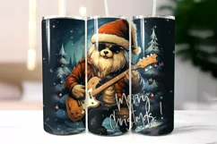 Christmas Rock Tumbler Wrap | Rocking Christmas Bear Tumbler Product Image 2